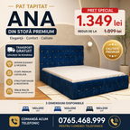 Pat Tapitat ANA Luxury din stofă premium fără saltea