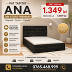 Pat Tapitat ANA Luxury din stofă premium fără saltea