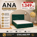Pat Tapitat ANA Luxury din stofă premium fără saltea