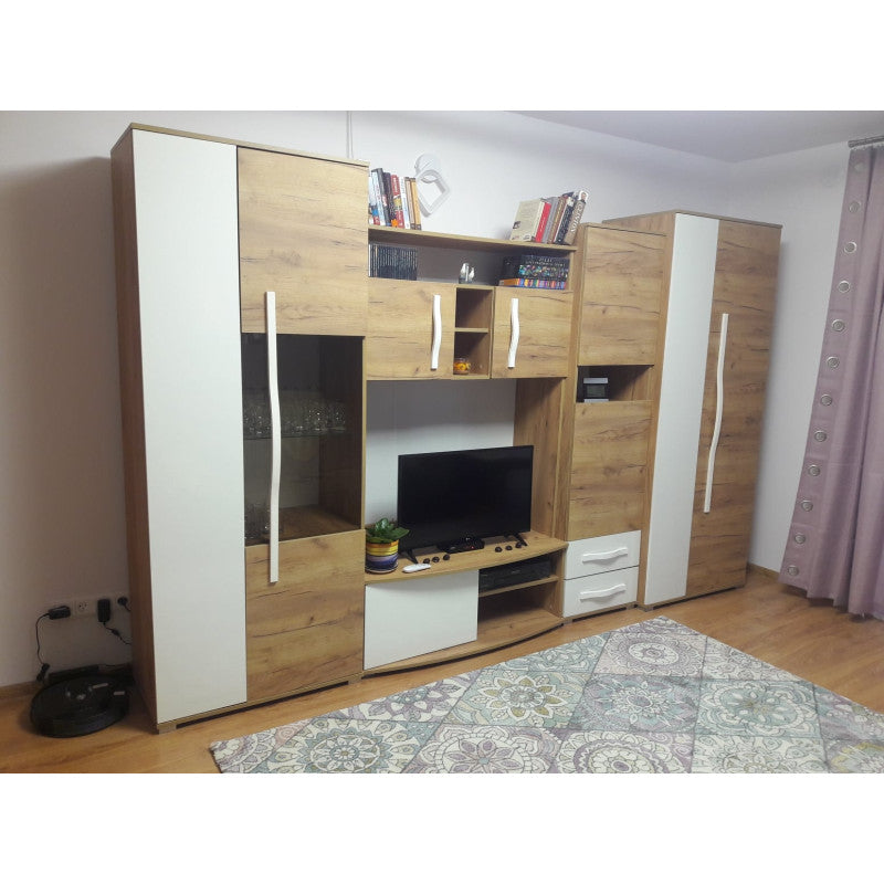 Biblioteca Laura Sonoma/Alb 320 cm