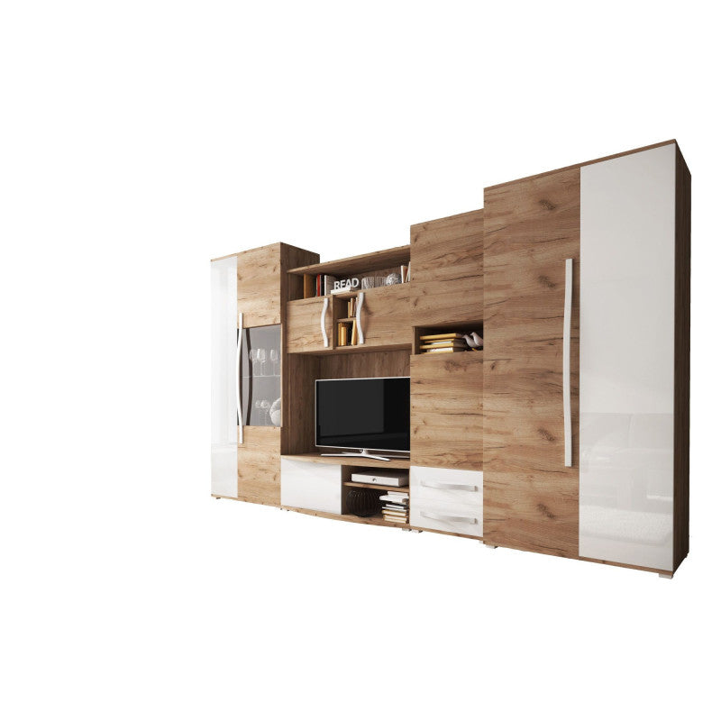 Biblioteca Laura Sonoma/Alb 320 cm