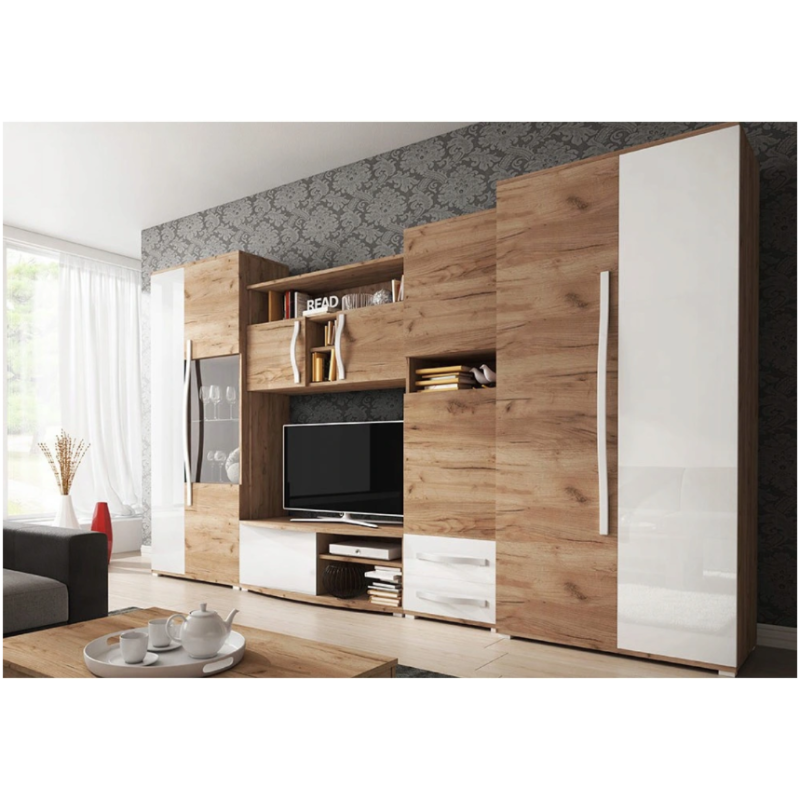 Biblioteca Laura Sonoma/Alb 320 cm