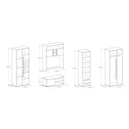 Biblioteca Laura Sonoma/Alb 320 cm