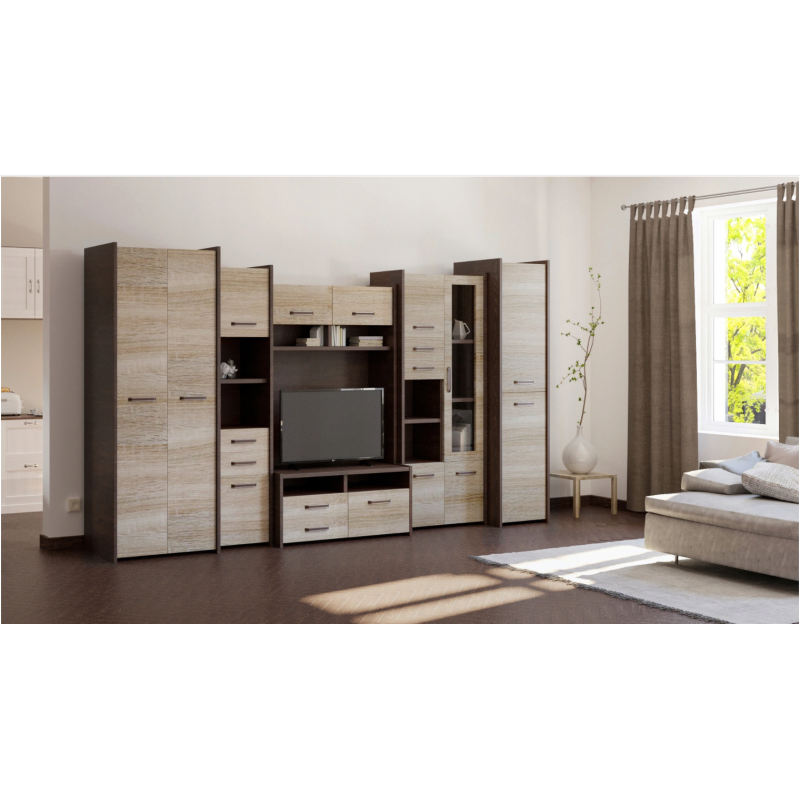 Biblioteca Mirabela Sonoma / Wenge 350 cm