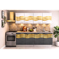 Bucatarie Amelia 200 cm Gri Alb Ornament Gold