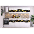Bucatarie Madrid 180 cm Alb Ornament Negru Gold