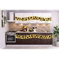 Bucatarie Madrid 180 cm Wenge Alb Ornament Gold Negru