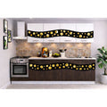 Bucatarie Madrid 180 cm Wenge Alb Ornament Negru Gold