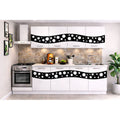 Bucatarie Madrid 200 cm Alb Ornament Negru