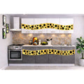 Bucatarie Madrid 200 cm Gri Alb Ornament Gold Negru