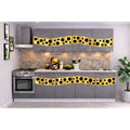 Bucatarie Madrid 200 cm Gri Ornament Gold Negru