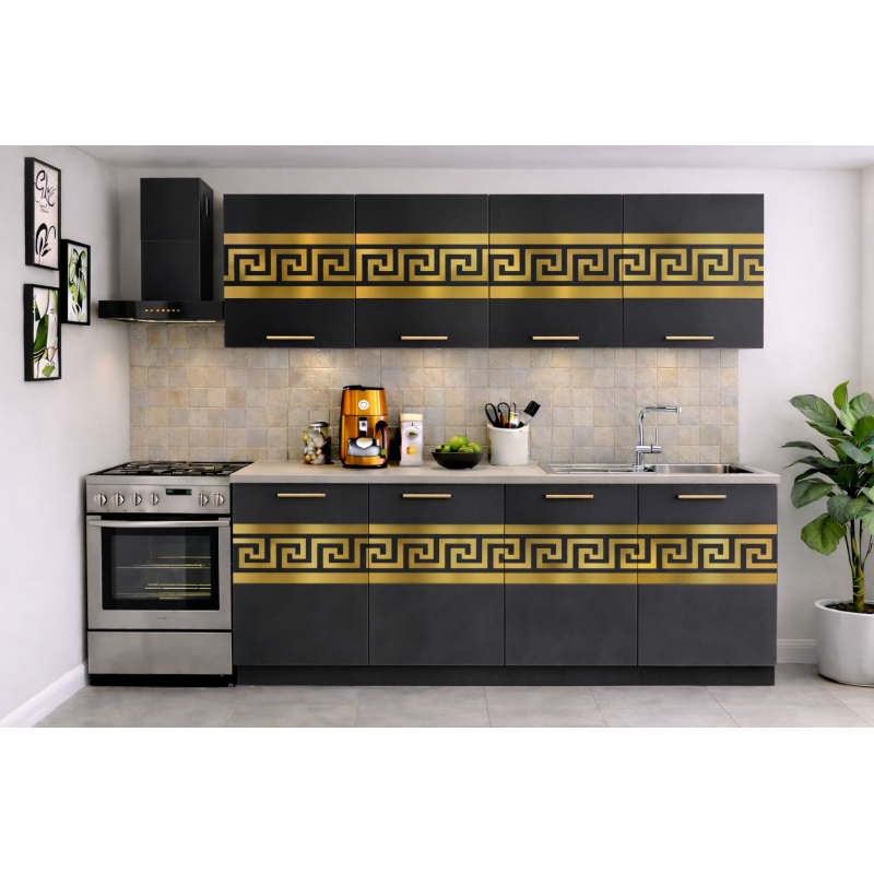 Bucatarie Paris 200 cm Gri