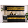 Bucatarie Paris 200 cm Negru Lucios