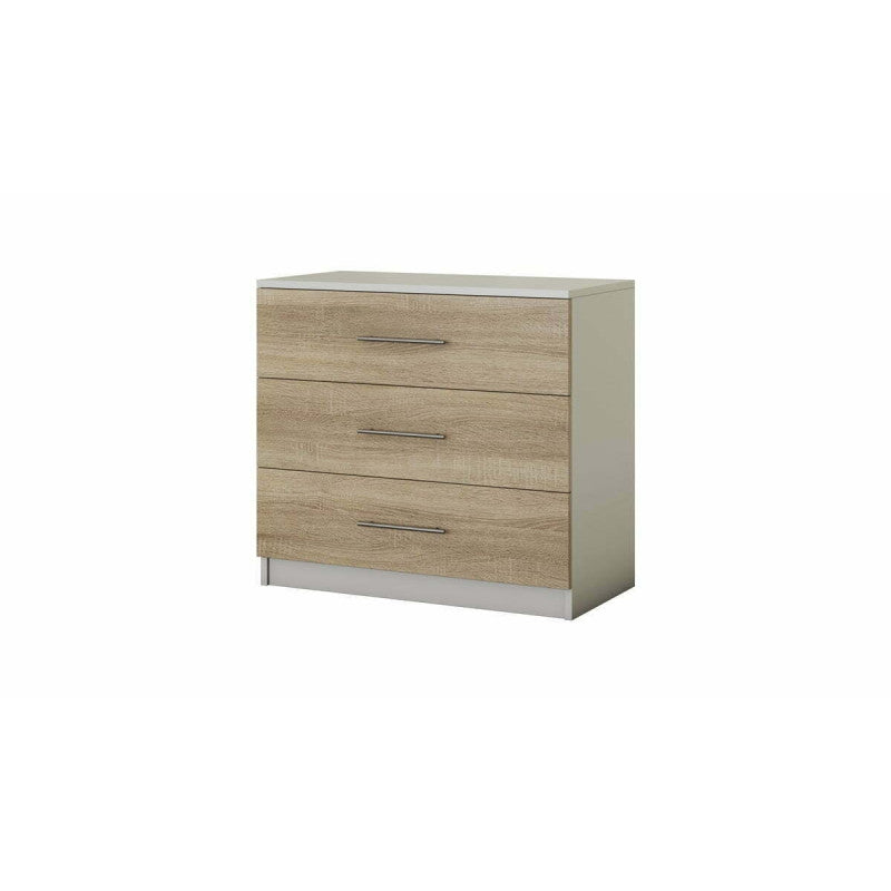 Comoda Alina, Alb Sonoma, 90x82x45 cm