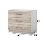 Comoda Alina, Alb Sonoma, 90x82x45 cm