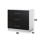 Comoda Alina, Alb Wenge, 90x82x45 cm