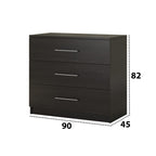Comoda Alina, Wenge, 90x82x45 cm