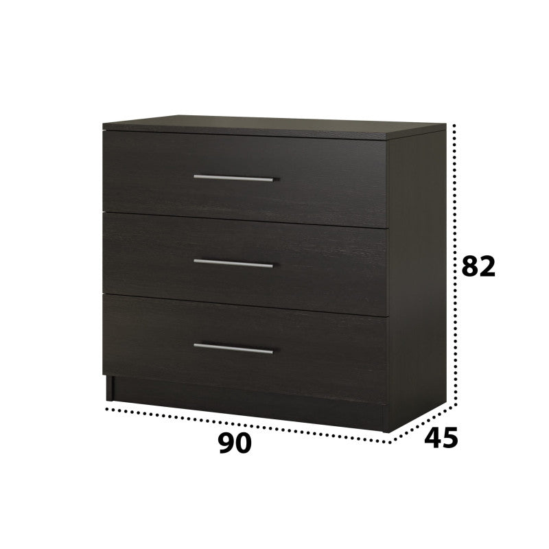 Comoda Alina, Wenge, 90x82x45 cm