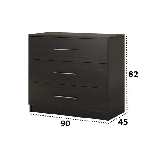 Comoda Alina, Wenge, 90x82x45 cm