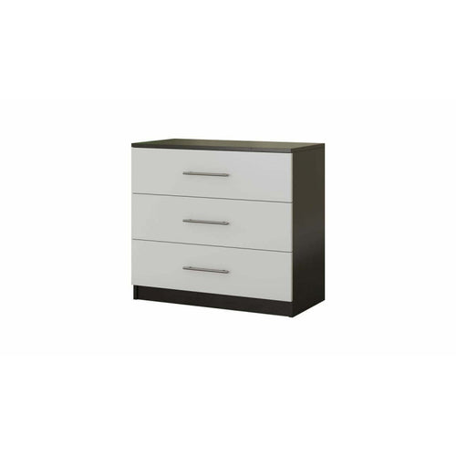 Comoda Alina, Wenge Alb, 90x82x45 cm