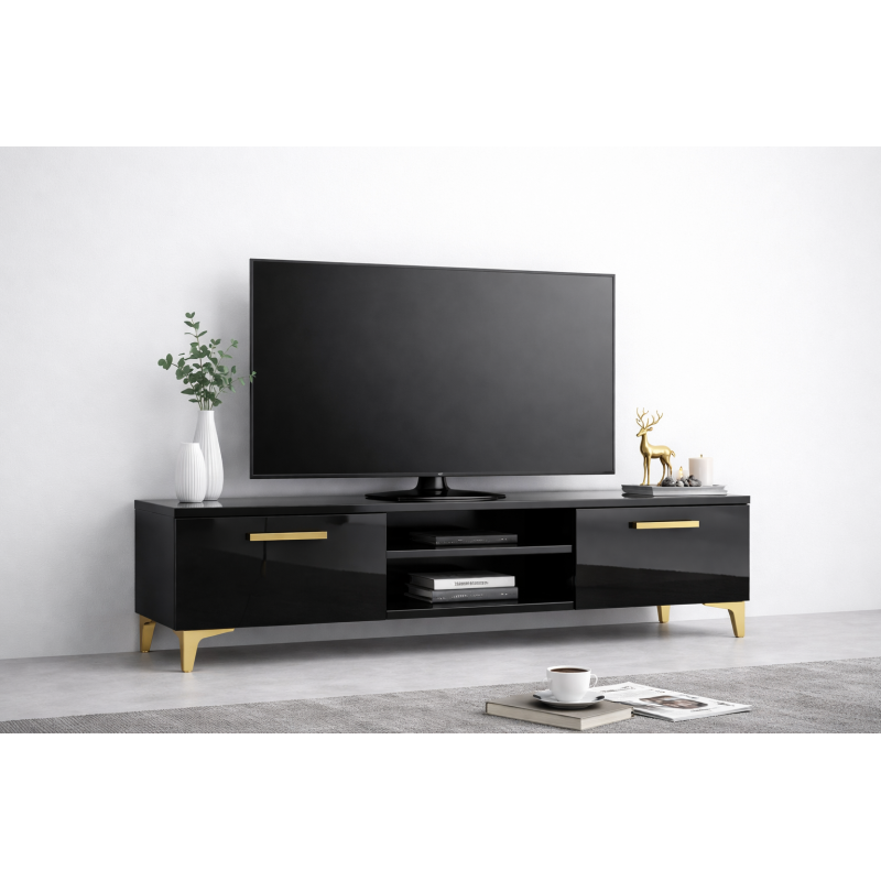Comoda TV Living Viena 180 cm Negru Lucios Cod05