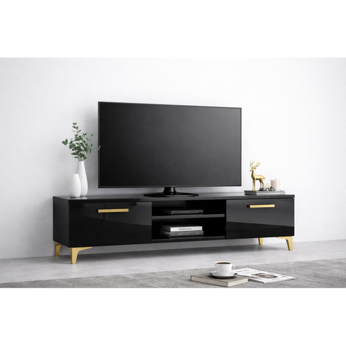 Comoda TV Living Viena 180 cm Negru Lucios Cod05