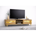 Comoda TV Living Viena 180 cm Sonoma cu ornament Gold Cod10