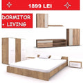 Dormitor + Living Oferta Culoare Sonoma/Alb