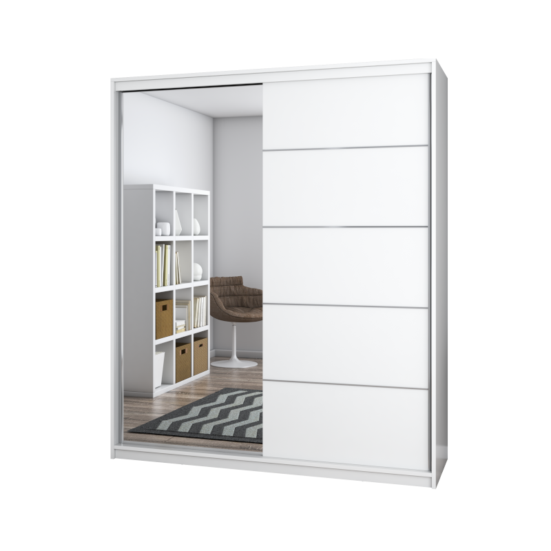 Dressing Beti Alb cu Oglinda-183CM
