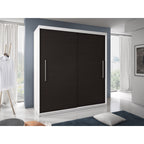 Dressing Delux Alb, fara oglinda 204 cm x 200 cm x 61 cm cu usi Magia