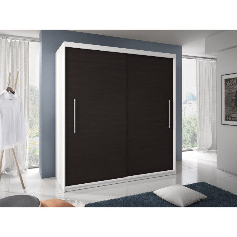 Dressing Delux Alb, fara oglinda 204 cm x 200 cm x 61 cm cu usi Magia