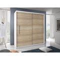 Dressing Delux Alb 204 cm x 200 cm x 61 cm cu usi Sonoma