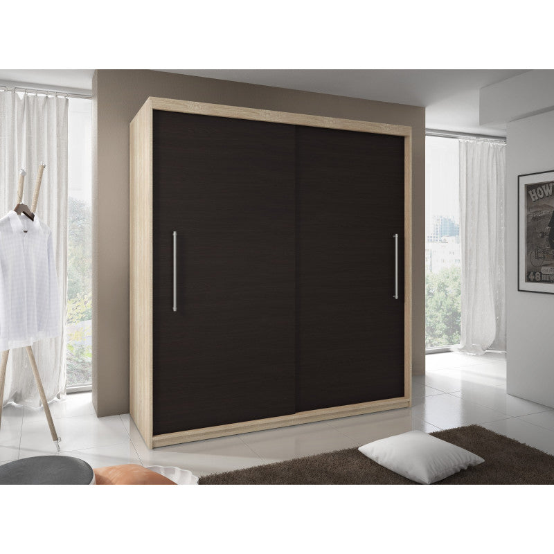 Dressing Delux Sonoma, fara oglinda 204 cm x 200 cm x 61 cm cu usi magia