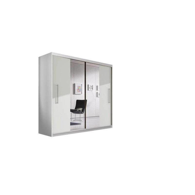 Dressing Deluxe Alb cu oglinda 204 cm x 200 cm x 61 cm