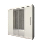 Dressing Deluxe Alb cu oglinda 204 cm x 200 cm x 61 cm