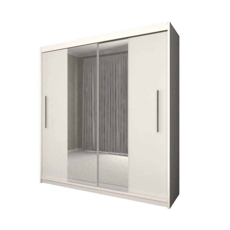Dressing Deluxe Alb cu oglinda 204 cm x 200 cm x 61 cm
