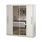 Dressing Deluxe Alb cu oglinda 204 cm x 200 cm x 61 cm