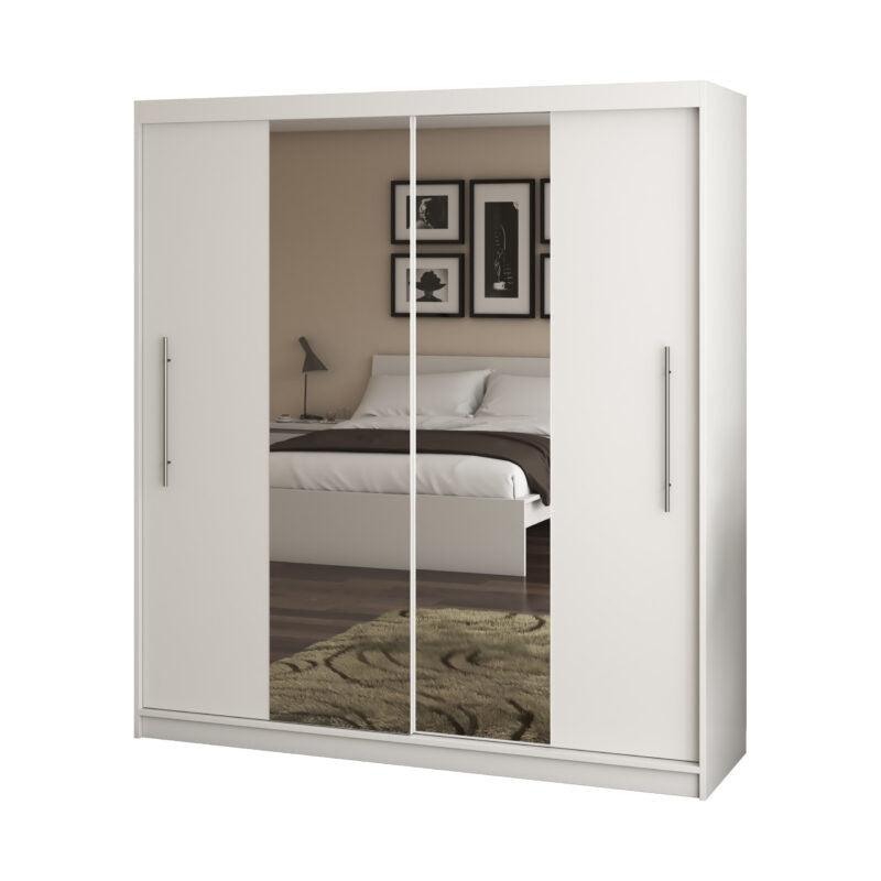 Dressing Deluxe Alb cu oglinda 204 cm x 200 cm x 61 cm