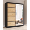 Dressing Deluxe Negru Oak Craft Gold 150 cm x 200 cm x 61 cm