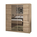 Dressing Deluxe sonoma cu oglinda 204 cm x 200 cm x 61 cm
