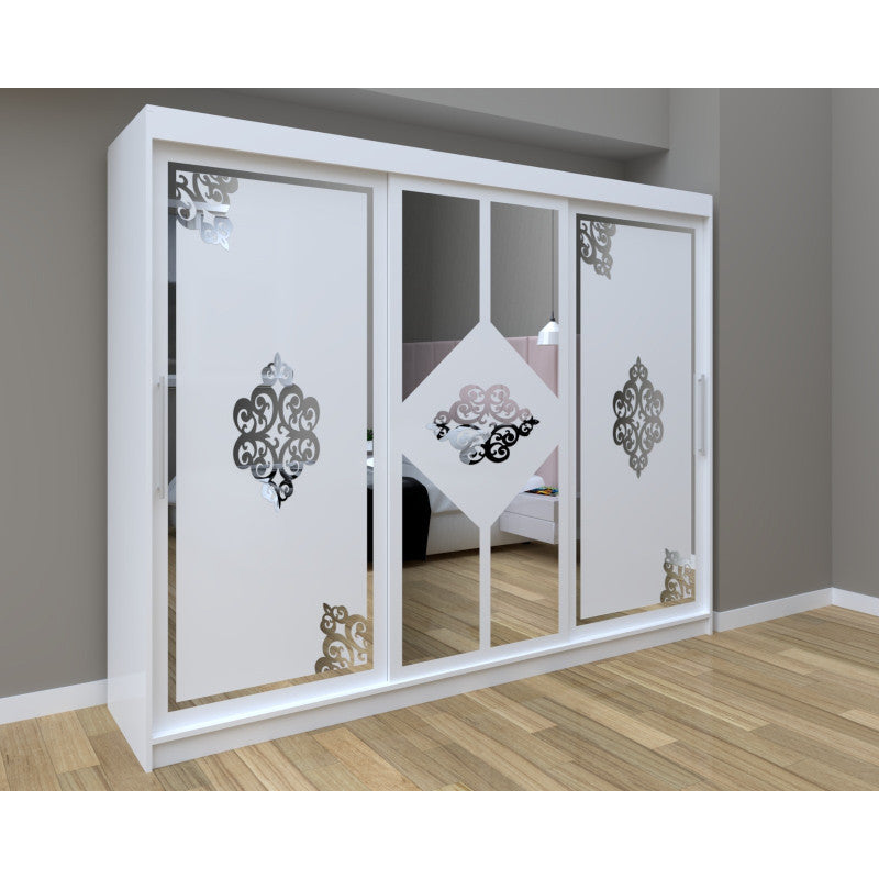 Dressing Ellis Alb cu oglinda 250 cm x 200 cm