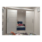 Dressing Iaki alb cu oglinda 250 cm x 200 cm x 61 cm