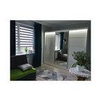 Dressing Iaki alb cu oglinda 250 cm x 200 cm x 61 cm