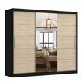 Dressing Iaki Magia cu oglinda 250 cm x 200 cm x 61 cm cu usi sonoma