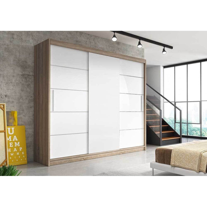 Dressing Iaki Sonoma 250 cm x 200 cm x 61 cm cu usi Albe