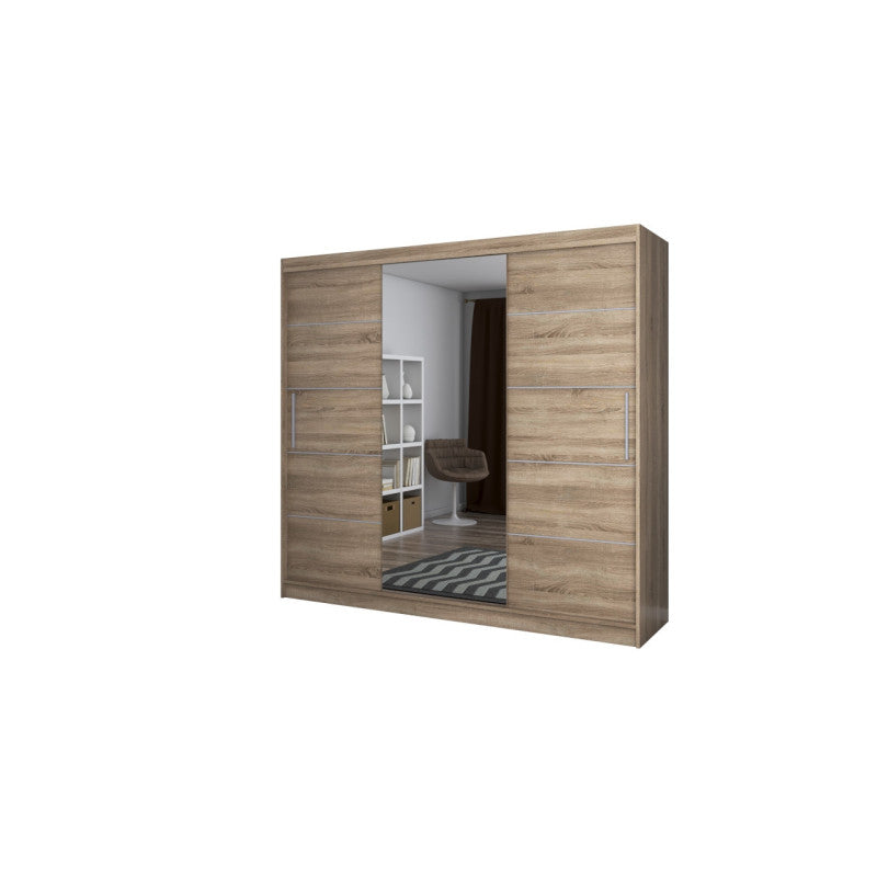 Dressing Iaki sonoma cu oglinda 233 cm x 218 cm x 61 cm