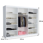 Dressing Iaki sonoma cu oglinda 233 cm x 218 cm x 61 cm