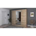 Dressing Iaki sonoma cu oglinda 233 cm x 218 cm x 61 cm