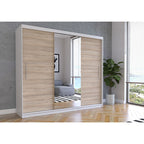 Dressing Iaki Sonoma cu Oglinda 250 cm x 200 cm x 61 cm cu usi albe