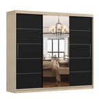 Dressing Iaki sonoma cu oglinda 250 cm x 200 cm x 61 cm cu usi magia